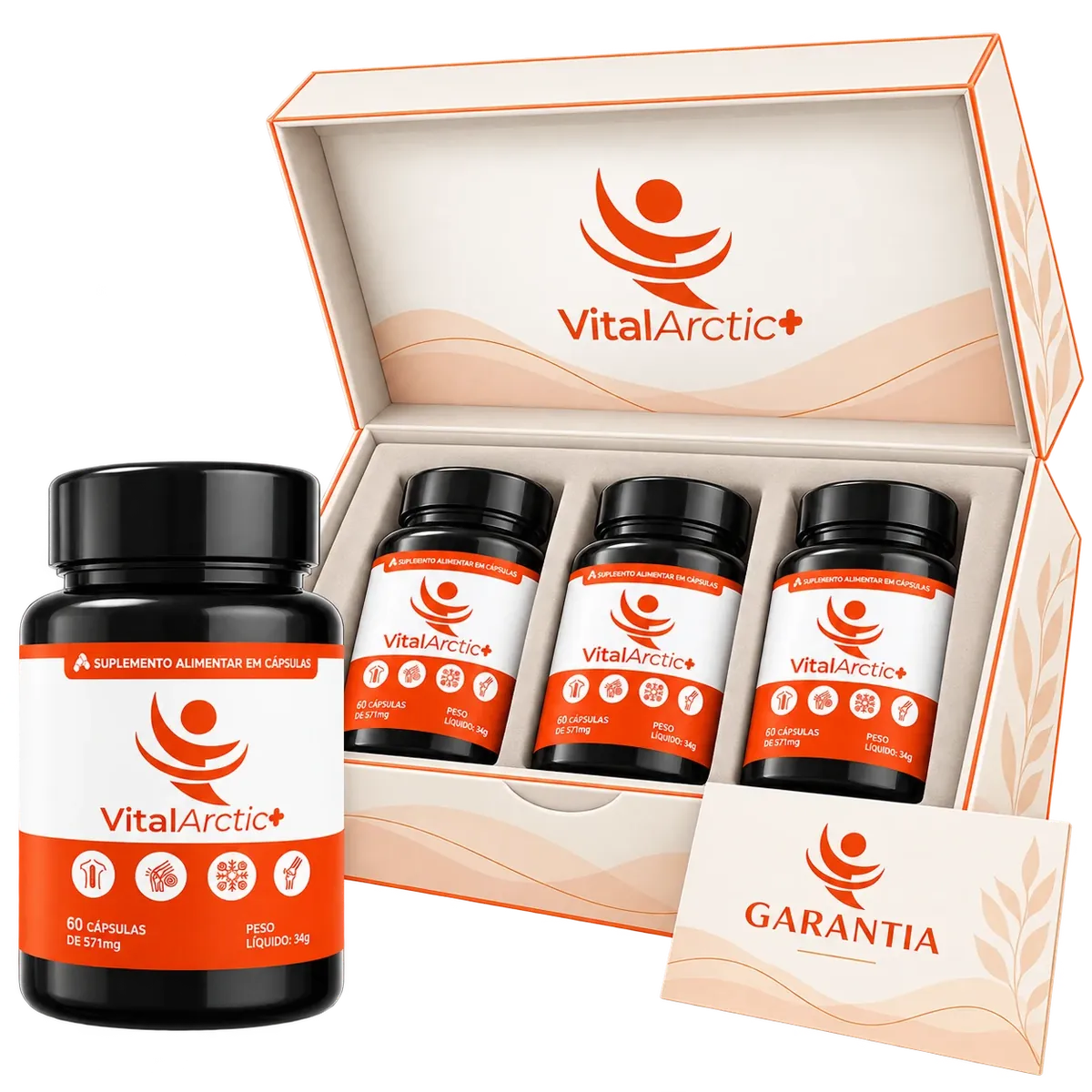 Estojo VitalArctic+ com cartão de garantia de 180 dias